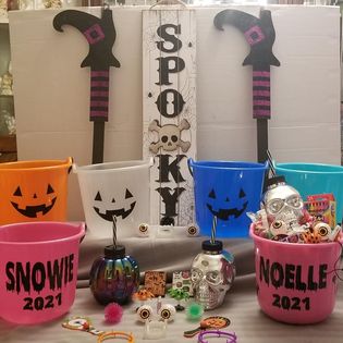 Plastic Halloween Candy Pails