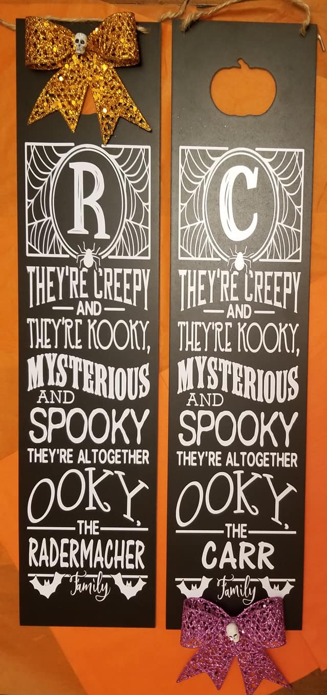 Halloween Custom Personalized Wood Door/Wall Signs